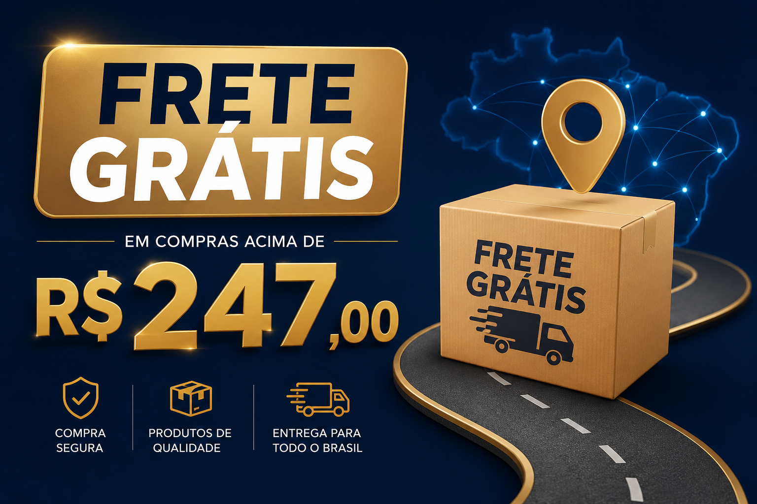 Frete grátis em compras acima de R$ 247 — entrega para todo o Brasil